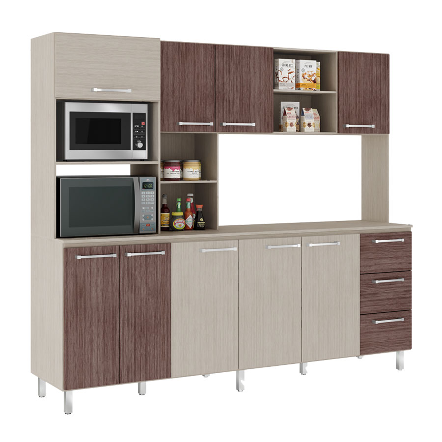 KIT COCINA LARISA 8 PUERTAS 8010 VISAO ASPEN EBANO - Abba Import Export KIT COCINA LARISA 8 PUERTAS 8010 VISAO ASPEN EBANO - Abba Import Export