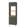 KIT 2 HORNOS FIRENZE CON MOLDURA 6171.6 INDEKES GRAFITE