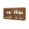 ARMARIO 1200 2 PUERTAS DE VIDRIO INCOLORO MONZA 6172.34 INDEKES FREIJO