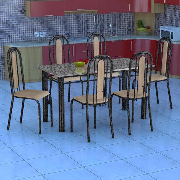 conjunto-mesa-granada-con-6-sillas-fabone-negro-plateado-natura-beige-abba-muebles