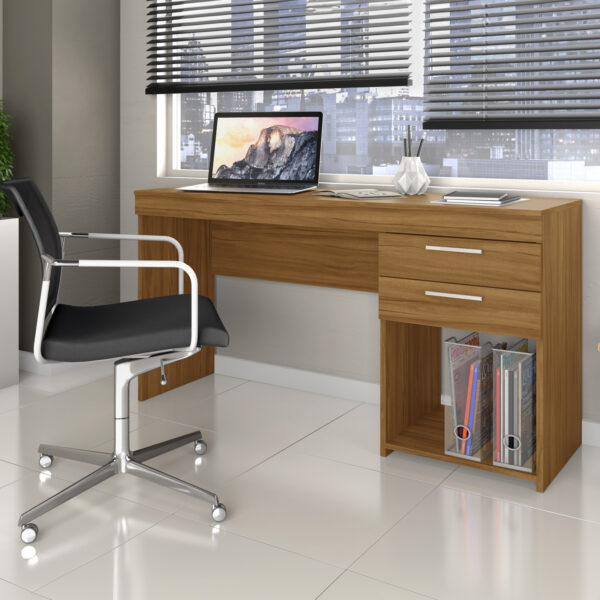 MESA OFFICE 2 CAJONES 51015 FREIJO TREND AMBIENTADO ABBA MUEBLES