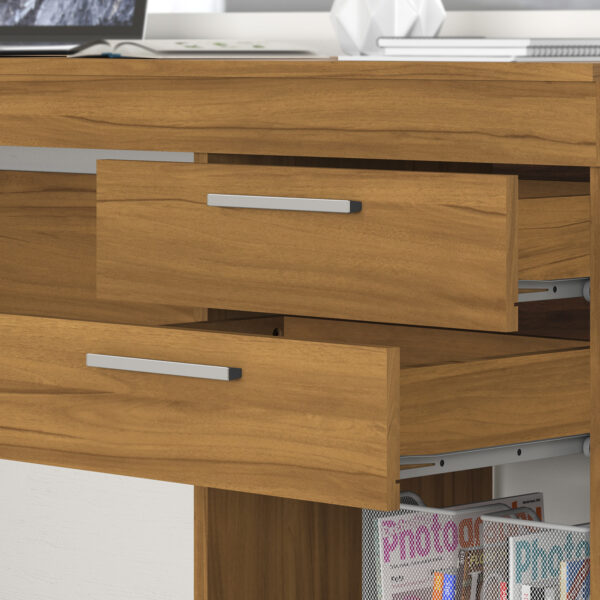 MESA OFFICE 2 CAJONES 51015 FREIJO TREND DETALLES ABBA MUEBLES