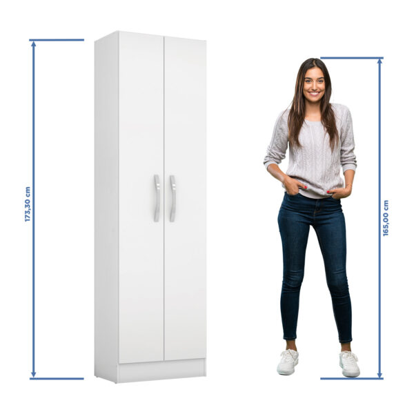 MULTIUSO 2 PUERTAS NT4045 BLANCO MEDIDAS FRONTAL ABBA MUEBLES