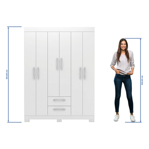 Ropero NT6015 Blanco Medida Frontal Abba Muebles