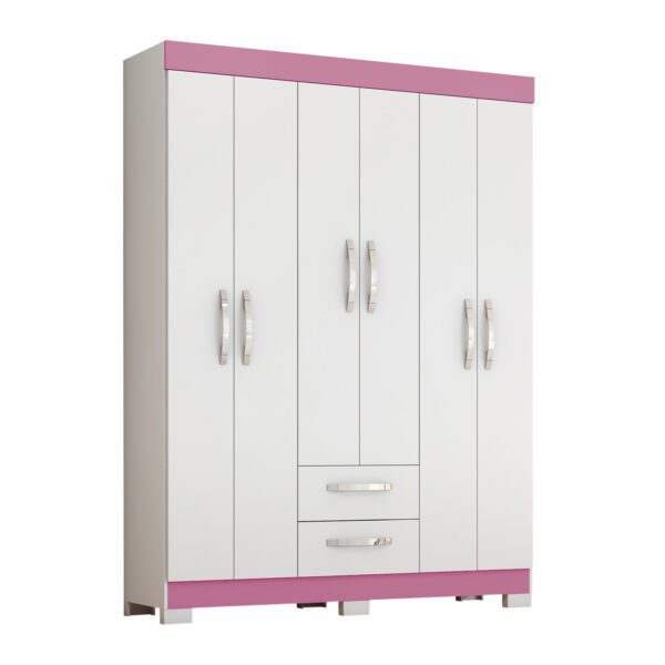 Ropero NT6015 Blanco Rosa Abba Muebles