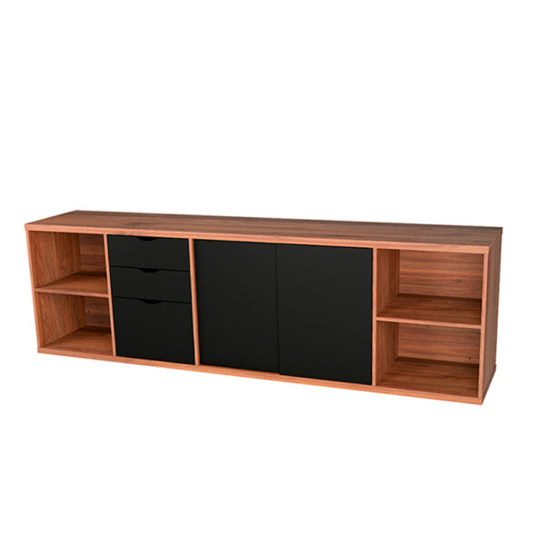 ARMARIO-BAJO-205-PREMIUM-29.002.2-2-PUERTAS-CORREDIZAS-Y-3-CAJONES--NOCE-NEGRO-ABBA-MUEBLES