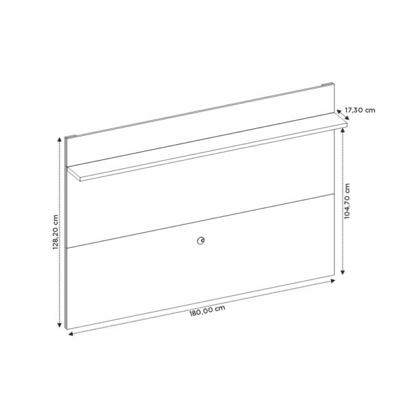 PANEL 1800 NT1305 NOTAVEL FREIJO TREND NEGRO MEDIDAS ABBA MUEBLES