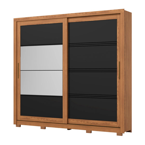 ROPERO-2-PUERTAS-CORREDIZAS-CON-ESPEJO-MEDELIN-DE22-NATURE-NEGRO-ABBA-MUEBLES