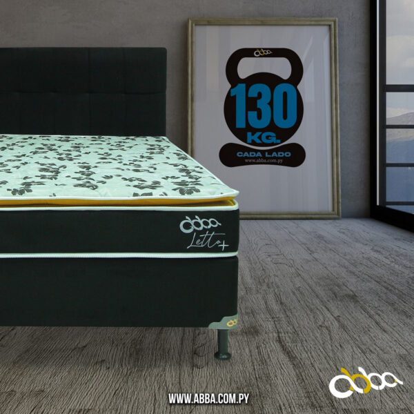 Somier-Abba-Letto-Negro-Liso-Frontal-Ambiente-Abba-Muebles