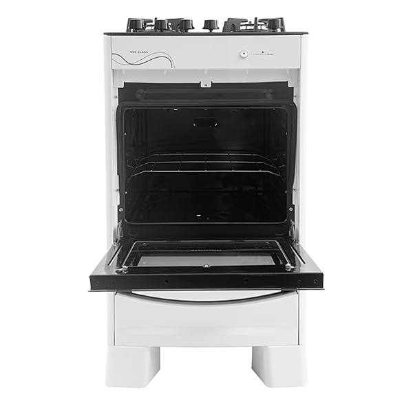 Cocina-4-Hornallas-Neo-Glass-Frontal-ABierto-Blanco-Abba-Muebles Cocina-4-Hornallas-Neo-Glass-Frontal-ABierto-Blanco-Abba-Muebles