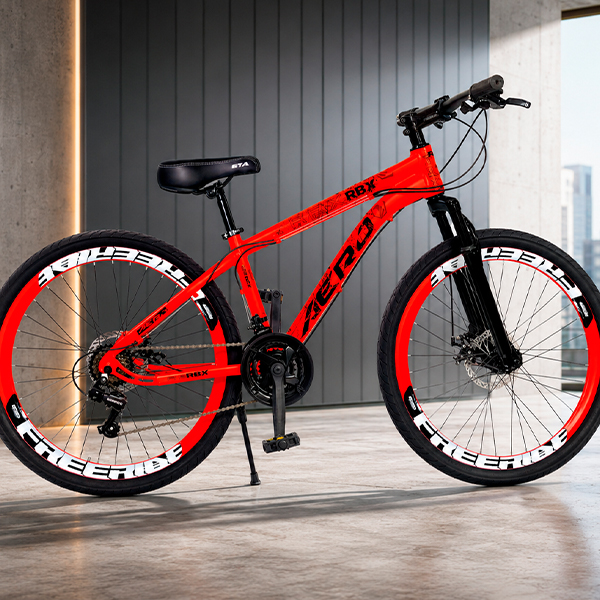 Bicicleta-Aro-26-RBX-Naranja-Neon-Negro-Ambiente-Abba-Muebles