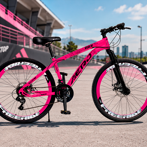 Bicicleta-Aro-26-RBX-Rosa-Negro-Ambiente-Abba-Muebles