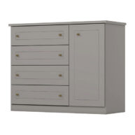 COMODA-1-PUERTA-4-CAJONES-AMERICANA--D715-ISOMETRICA-CINZA-ABBA-MUEBLES