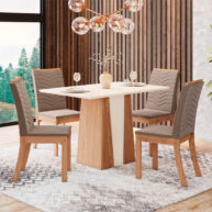 CONJUNTO-COMEDOR-1200-SIN-VIDRIO-ORUS-4-SILLAS-ISA-(TELA-MARRON-ALMENDRA)-AMBIENTADO-ABBA-MUEBLES