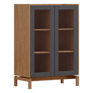 CRISTALERA-2-PUERTAS-BARCELONA--2156VZ-OAK-FERROLACK-ISOMETRICA-ABBA-MUEBLES