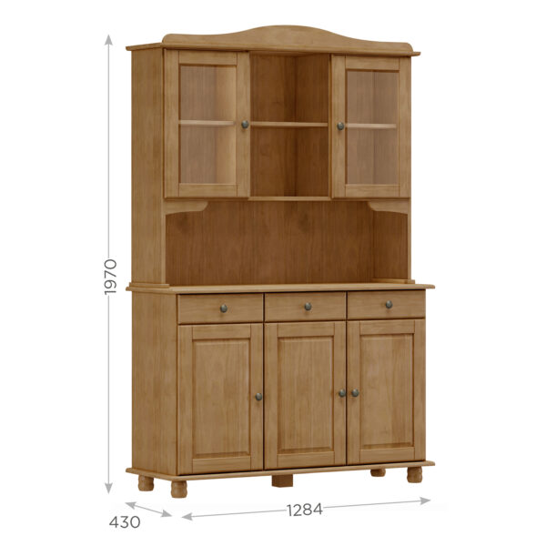 CRISTALERA FIAMBRERA 5 PUERTAS 3 CAJONES 8925FN FREIJO MEDIDAS ABBA MUEBLES