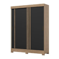 ROPERO-2-PUERTAS-CORREDIZAS-ISOMETRICO-PRETO-ABBA-MUEBLES