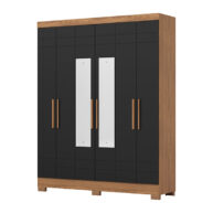 ROPERO-6-PUERTAS-CON-ESPEJO-B369-ISOMETRICO-PRETO-HP-ABBA-MUEBLES