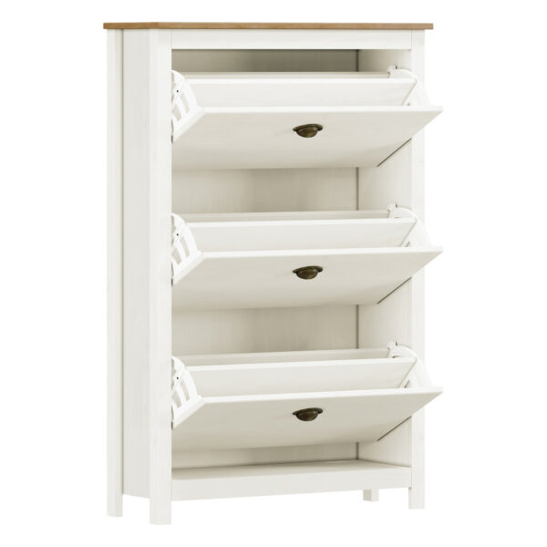 ZAPATERA 3 CAJONES TOPAZIO 9175 BLANCO INTERNA ABBA MUEBLES
