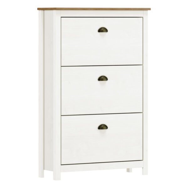ZAPATERA 3 CAJONES TOPAZIO 9175 BLANCO ISOMETRICA ABBA MUEBLES