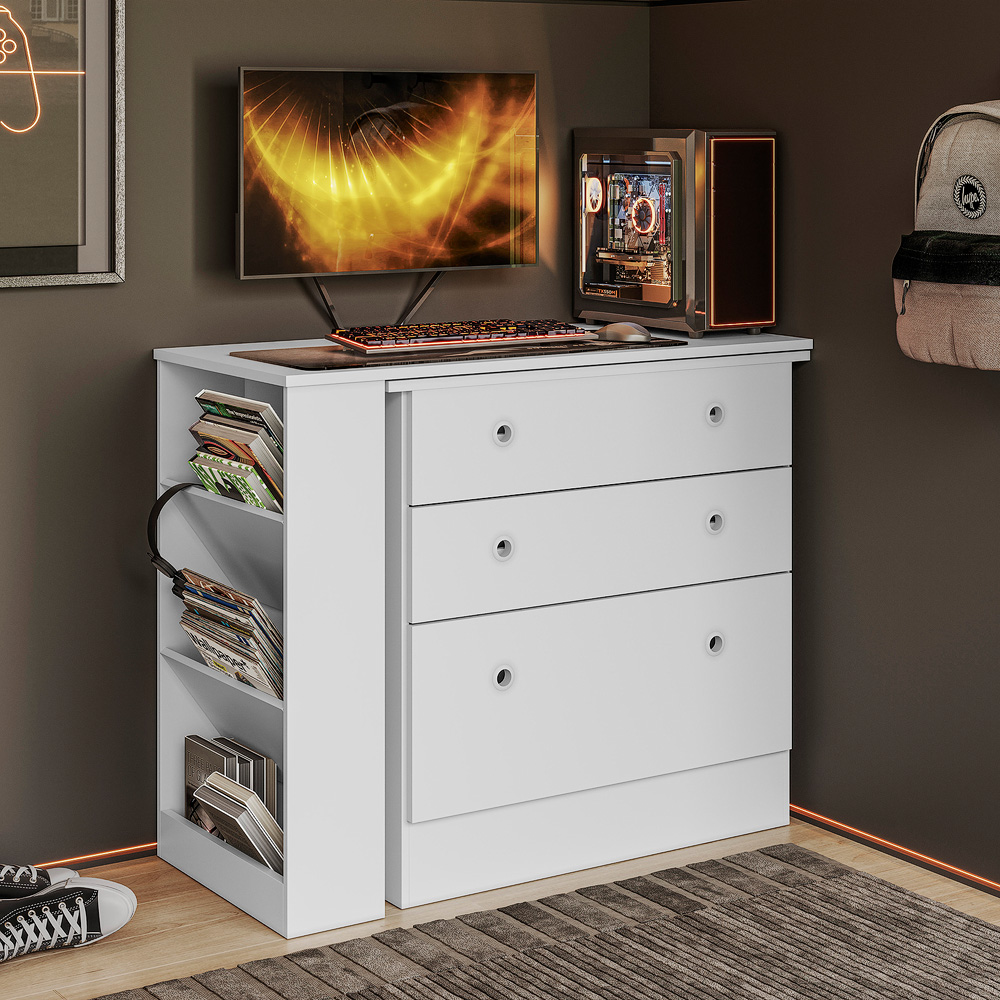 Mesa-Giratoria-Gamer-4840-Blanco-Ambientada-2-AbbaMuebles