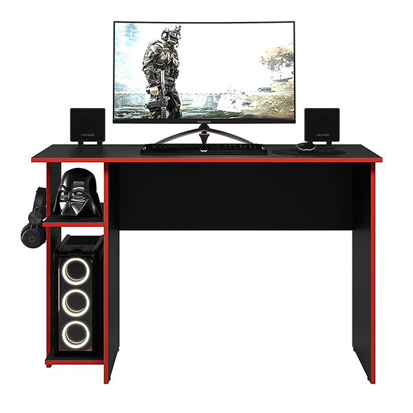 MESA-ESCRITORIO-GAMER-3875-PRETO-FOSCO-E-VERMELHO-FRONTAL-ABBA-MUEBLES MESA-ESCRITORIO-GAMER-3875-PRETO-FOSCO-E-VERMELHO-FRONTAL-ABBA-MUEBLES