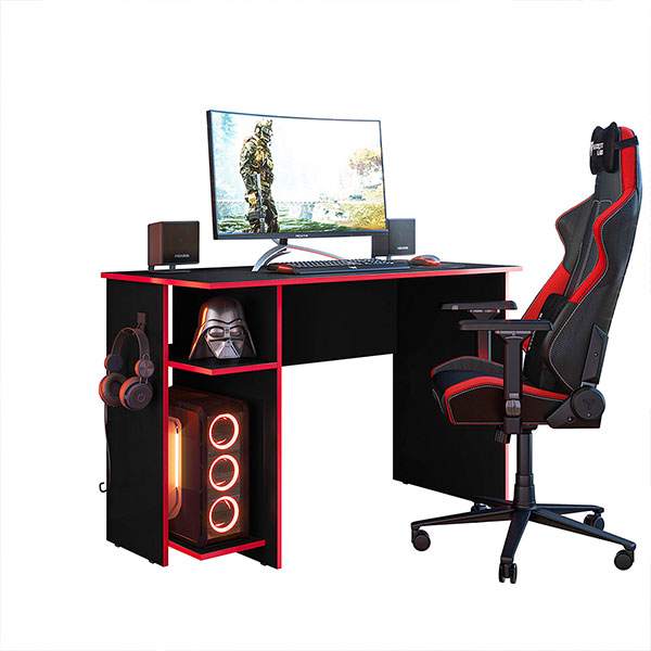 MESA-ESCRITORIO-GAMER-3875-PRETO-FOSCO-E-VERMELHO-ISOMETRICA-ABBA-MUEBLES