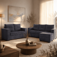 SOFA NEW ALASKA TRES DOS + PUFF LUGARES ABBA 896 AMBIENTE WEB ABBA MUEBLES