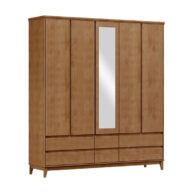 ROPERO-5-PUERTAS-6-CAJONES-CON-ESPEJO-PRATA-2814FN-FREIJO-ISOMETRICA-ABBA-MUEBLES