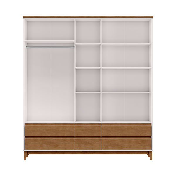 ROPERO-5-PUERTAS-6-CAJONES-CON-ESPEJO-PRATA-2814FN-OFF-WHITE-FREIJO-INTERNA-ABBA-MUEBLES ROPERO-5-PUERTAS-6-CAJONES-CON-ESPEJO-PRATA-2814FN-OFF-WHITE-FREIJO-INTERNA-ABBA-MUEBLES