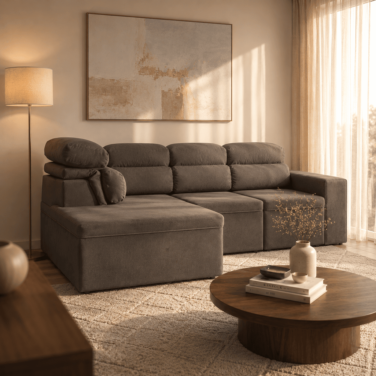 SOFA CORDOBA DOS LUGARES+CHAISE 406 AMBIENTE WEB ABBA MUEBLES