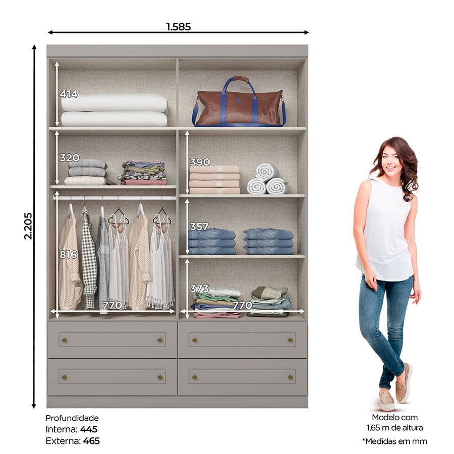 Ropero-Americano-Medidas-4p-Henn-Gris-Abba-Muebles Ropero-Americano-Medidas-4p-Henn-Gris-Abba-Muebles