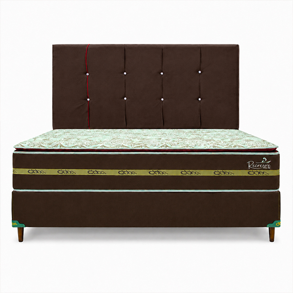 SOMIER-RECREARE-S-PILLOW-TOP-140-160-BA+CO+CA-MARRON-ROJO-FRONTAL-ABBA-MUEBLES SOMIER-RECREARE-S-PILLOW-TOP-140-160-BA+CO+CA-MARRON-ROJO-FRONTAL-ABBA-MUEBLES