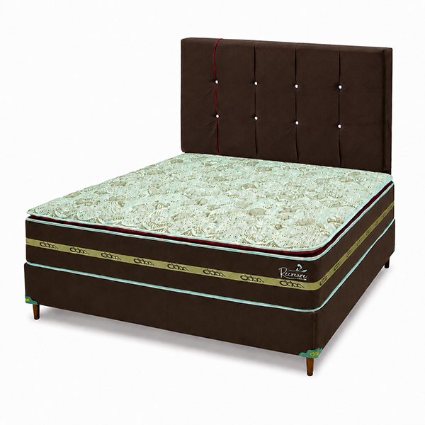 SOMIER-RECREARE-S-PILLOW-TOP-140-160-BA+CO+CA-MARRON-ROJO-INCLINADO-ABBA-MUEBLES SOMIER-RECREARE-S-PILLOW-TOP-140-160-BA+CO+CA-MARRON-ROJO-INCLINADO-ABBA-MUEBLES