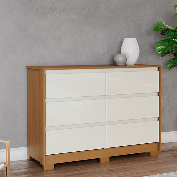 Comoda-6-Cajones-Ravenna-Cinamomo-Off-White-Ambiente-Abba-Muebles