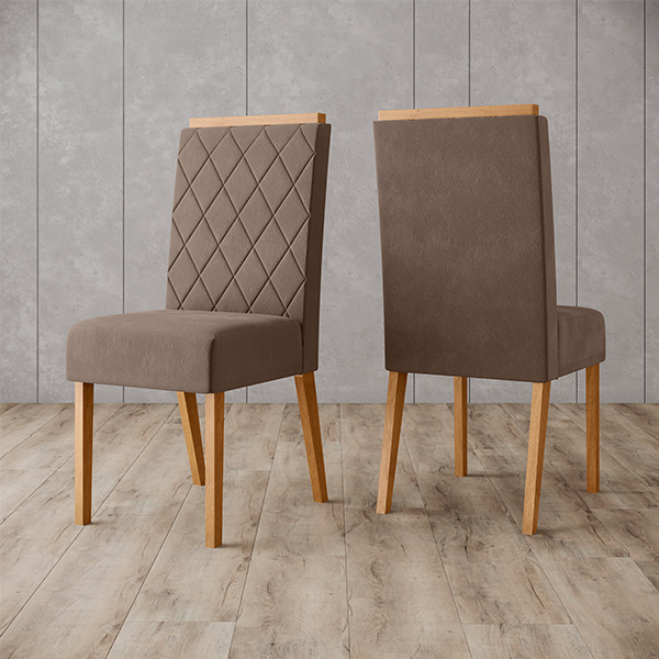 Conjunto-Comedor-Redondo-Vertice-6-Sillas-Nina-Off-White-Tela-Marron-Almendra-Ambiente-Silla-Abba-Muebles Conjunto-Comedor-Redondo-Vertice-6-Sillas-Nina-Off-White-Tela-Marron-Almendra-Ambiente-Silla-Abba-Muebles