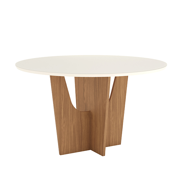 Conjunto-Comedor-Redondo-Vertice-6-Sillas-Nina-Off-White-Tela-Marron-Almendra-Mesa-Abba-Muebles Conjunto-Comedor-Redondo-Vertice-6-Sillas-Nina-Off-White-Tela-Marron-Almendra-Mesa-Abba-Muebles