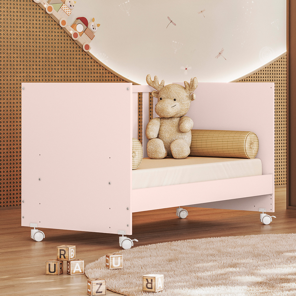 Cuna-MiniCama-1344-Rosa-Ambiente-Abba-Muebles Cuna-MiniCama-1344-Rosa-Ambiente-Abba-Muebles