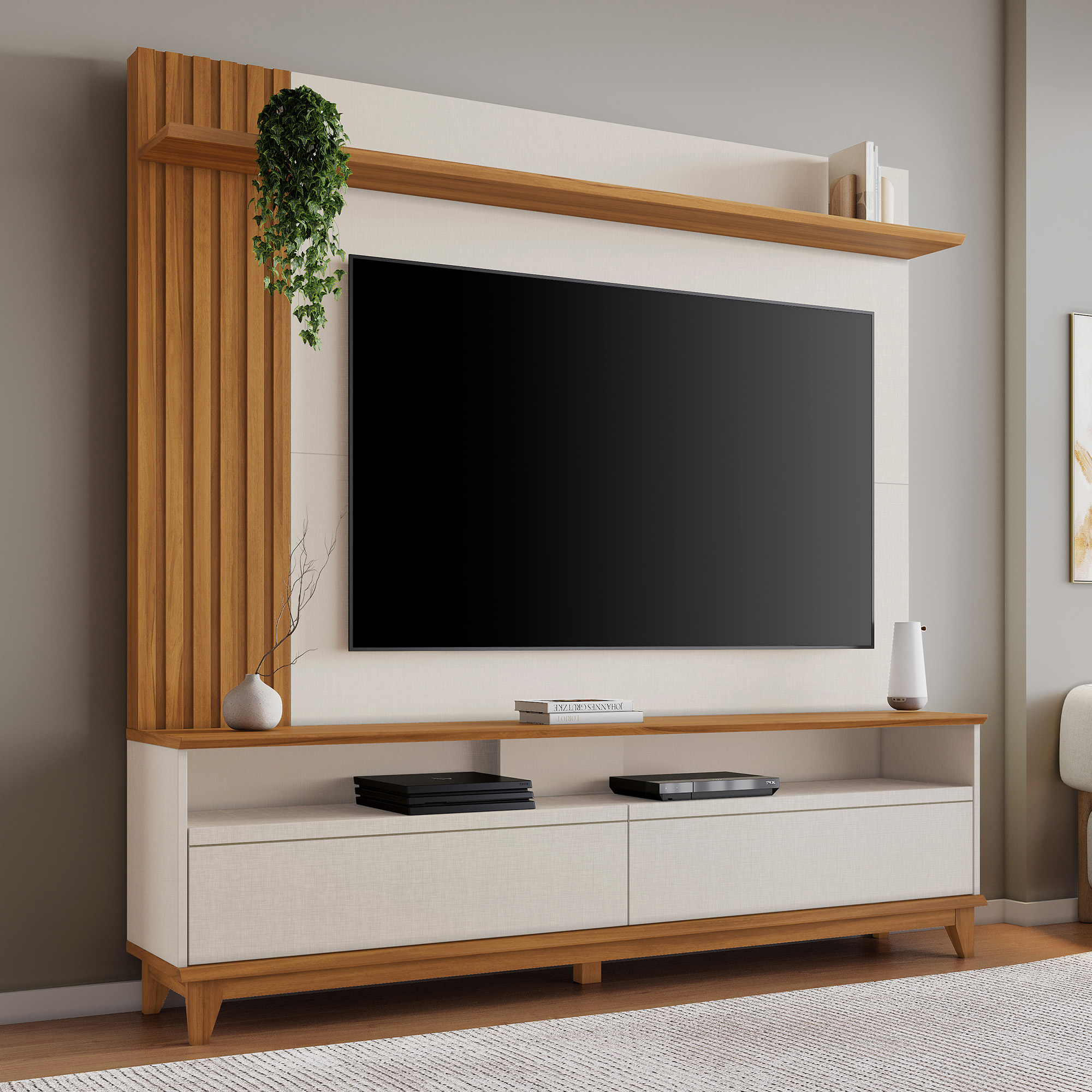Home-theather-NT1335- off-white-freijo-trend-Ambientada-AbbaMuebles Home-theather-NT1335- off-white-freijo-trend-Ambientada-AbbaMuebles
