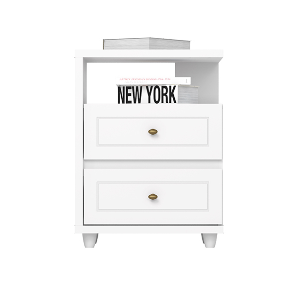 Mesa-de-Luz-Americana-D21-Blanco-Frontal-Abba-Muebles Mesa-de-Luz-Americana-D21-Blanco-Frontal-Abba-Muebles