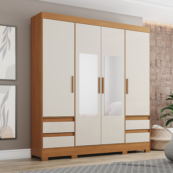 Ropero-4-Puertas-4-cajones-Con-Espejo-Cinamomo-Off-White-Ambiente-Abba-Muebles